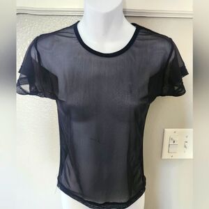 Sheer Black Mesh Top